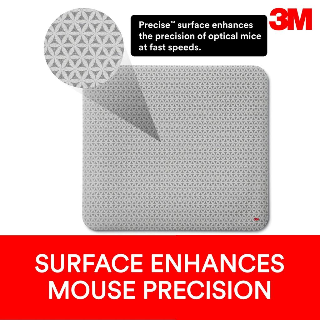 3M Precision Mouse Improves Accuracy for Fast Optical Mice and Extends Wireless Mouse Life by Up To X Pad, 50%, 9" 8"