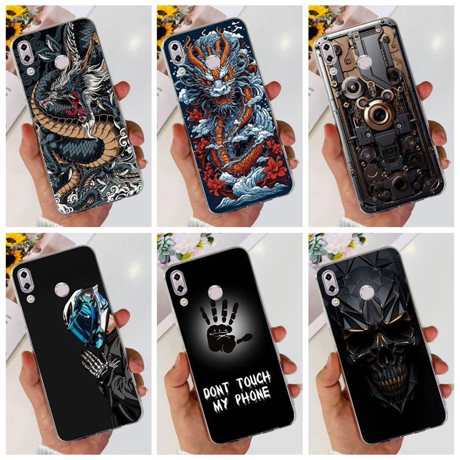 For Asus Zenfone 5 (2018) 5Z ZE620KL ZS620KL Fashion Dragon Metal Style Painted Case For Asus X00QD Z01RD Soft Silicone TPU Case