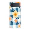 Transparent Phone Case For Samsung Galaxy Z Flip 3 4 5 6 7 Hard Folding PC Z Flip3 Flip4 Cover Stylish Flower Patterned Design