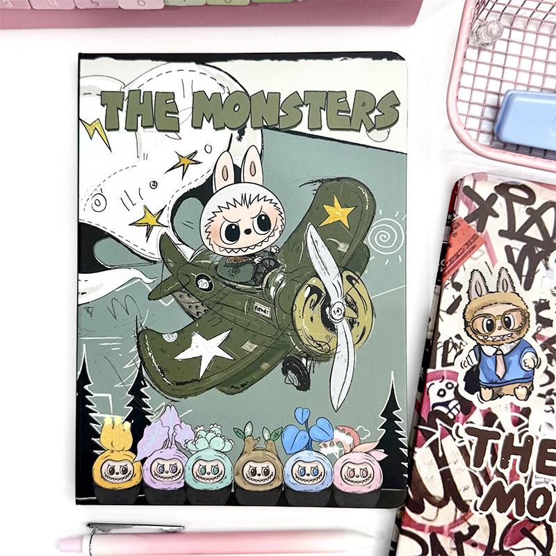Graffiti A5 Color Page Hard Shell Notebook Cute Cartoon Handbook Student Notes