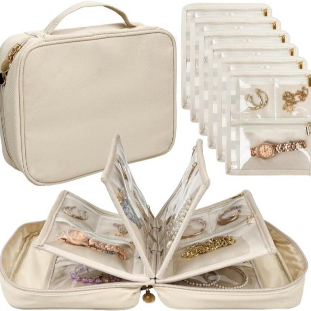 Transparent PVC Necklace Ring Packing Bag Zipper Earrings Organizer Jewelry Display Bag  Travel