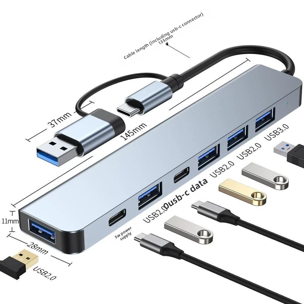 5 in 1 USB C Hub HDMI Adapter USB 3 0 Ports for Laptop Monitor Projection Multi Port Type C Dock