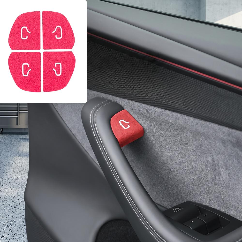 For Tesla Model 3 Y YL Highland Juniper Car Interior Door Switch Button Trim Sticker Door Handle Protector Wrap Cover Accessorie Interior Mirrors 6