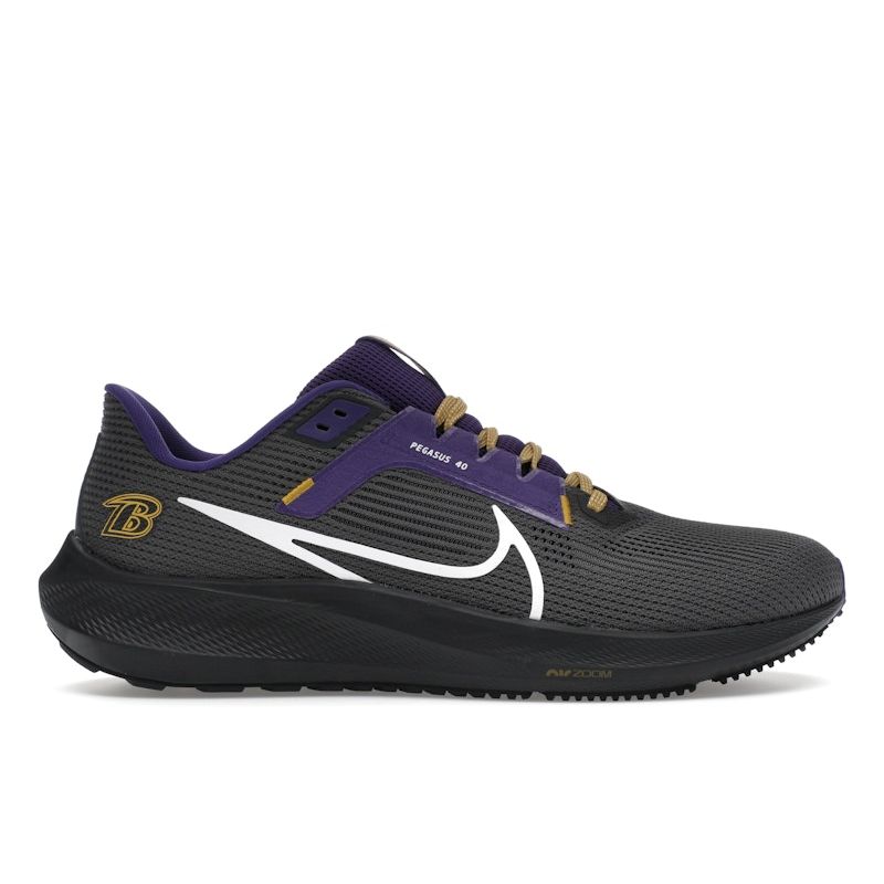 

Nike Кроссовки мужские NFL x Air Zoom Pegasus 40 Baltimore Ravens черные антрацитовые New-Orchid DZ5946-001 43