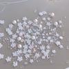Floral Pearl Floral Nail Decorations White Crystal Nail Accessories Nail Art Charms  for Nail DIY