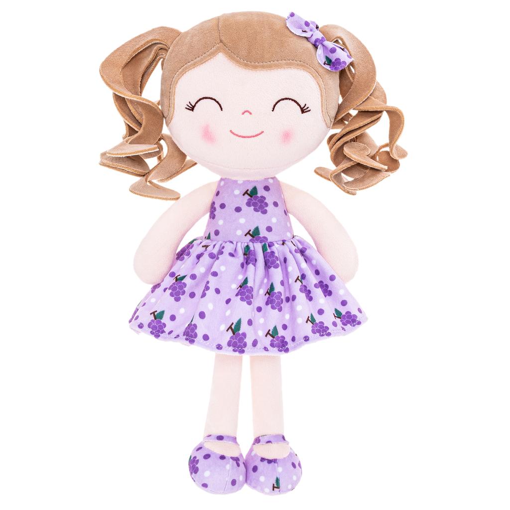 Plush Toys Baby Dolls Fruit Toys Curly Hair Dolls Christmas Gifts 30cm Grape
