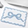 Pink Blue Bow Bathroom Rugs Coquette Aesthetic Cute Bath Mat  for Bedroom Kitchen Bathroom Floor