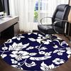 1pc Floral Pattern Office Round Rug, Carpet for Office, Gaming, Lightweight Round Floor Mat yy260208064