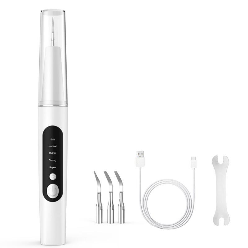 

Ультразвуковой скейлер для удаления зубного камня, очиститель зубов со светодиодной подсветкой, перезаряжаемый набор для чистки зубов 6pcs белый