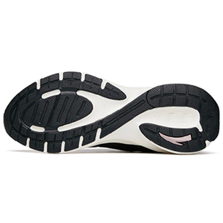 Anta Cushioning Slip Resistant Abrasion Resistant Breathable Low Top Running Shoes Women's Black Gray 122215518-1