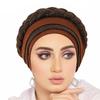 Glitter Pleated Turban Cap for Women Head Wraps Muslim Headscarf Hat Turbante Mujer African Headpiece