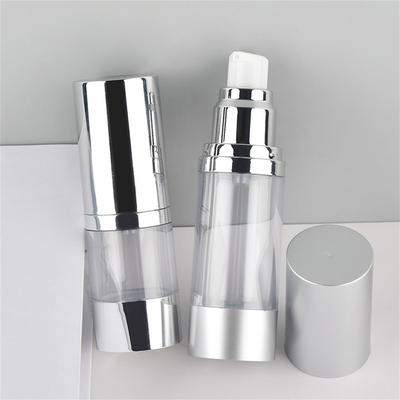15ml/30ml/50ml UV Heißsilber Vakuum Sprühflasche Lotion Transparent Nachfüllbare Flasche Airless Pumpe Parfüm Essenz Unterflasche