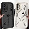 Flugrouten Soft Case Handyhülle für Samsung Galaxy A12 A13 A71 A72 A73 A35 A36 A15 A16 A26 A32 A53 A54 A33 A34 A22 A23 A51