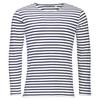 Pánské pruhované tričko s dlouhým rukávem SOLS Marine