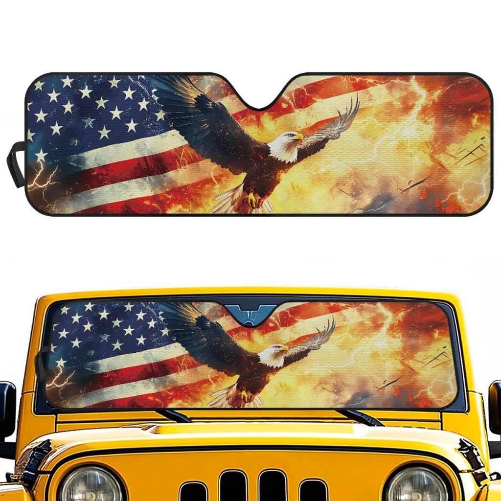 Creative Tiger Accordion-Style Off-Road Vehicle Sunshade Shield