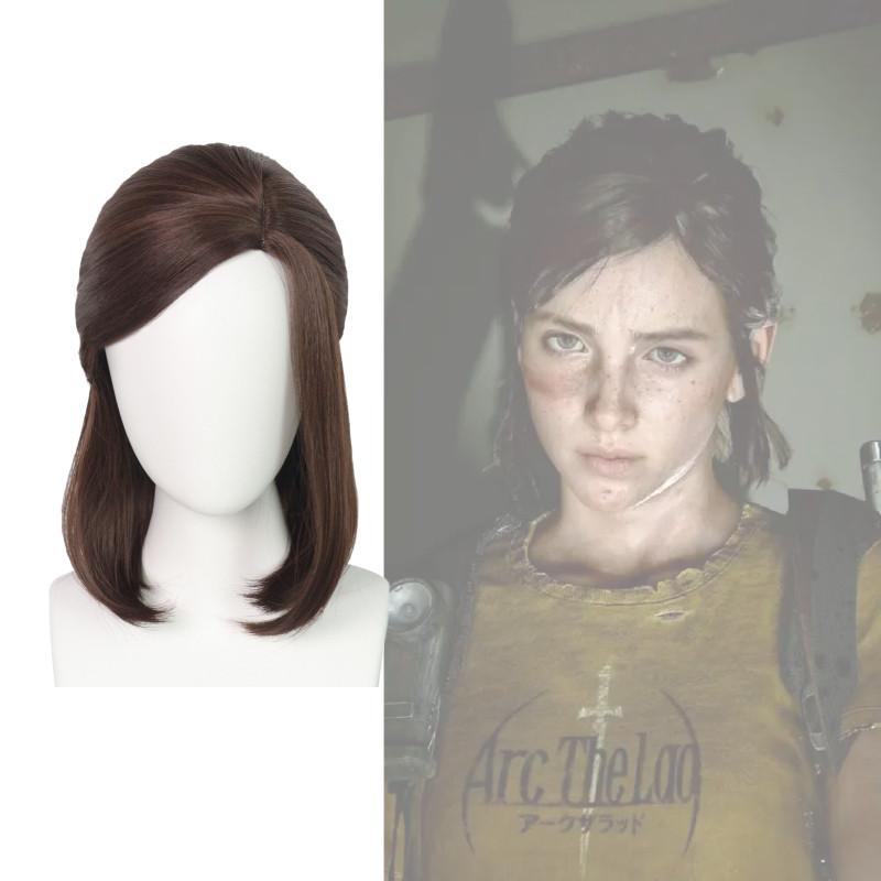 The Last Of Us Ellie Brown Cosplay Wig With Breathable Natural Feel For Scene Dressing