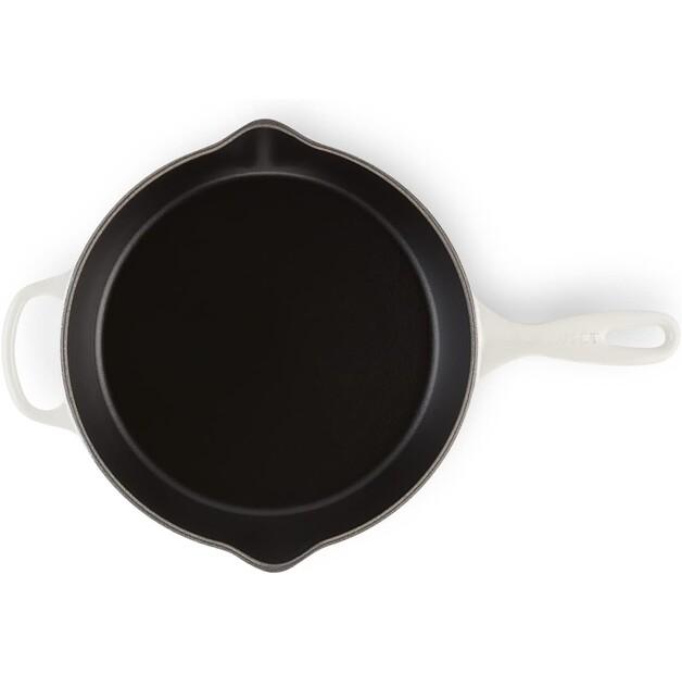 Le Creuset Signature Cast Iron Skillet/serving Pan Round High 26 Cm Meringue (20187267160422)