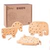 Wooden Childrens Threading Toy With Animal Shapes For Early Education And Cognitive Development