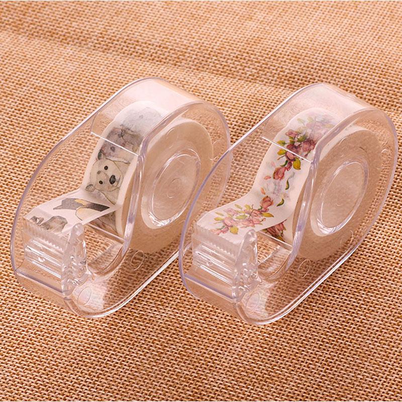 1Pc Transparent Tape Dispenser Cutting Student Tape Dispenser Acrylic Stationery