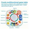 Multi-function early education music table, children's learning table, electric sound and light activity center with detachable