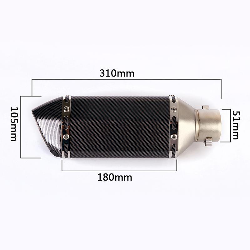 51MM Exhaust Pipe For Suzuki DR650 \ S \ SE 19-22 Motorcycle Muffler Mid Link Pipe Escape Connect Tube Slip On Stainless Steel
