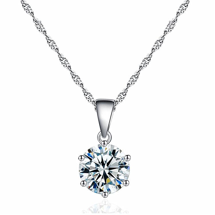 925 Silver Necklace Pendant Dolphin AAA Zircon For Women Fashion Clavicle Chain Necklaces Wedding Party Jewelry Gift