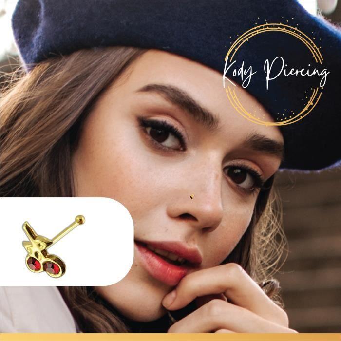 

Пусет KODY PIERCING из 14-каратного золота с узором вишни из красного циркона Pacha