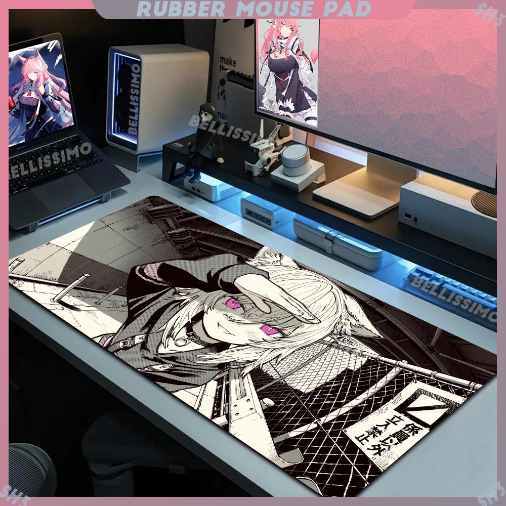 Virtual Idol Cute Nekomata Okayu Desk Accessories Mouse Pad NonSlip Rubber All Size Edge Locking Esports Keyboard Pad