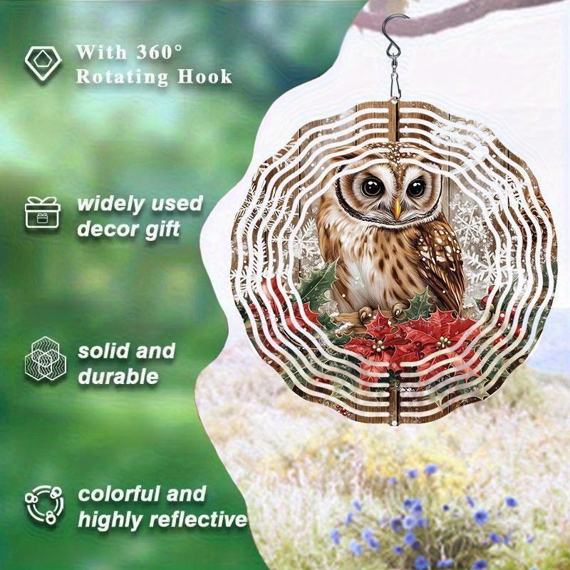 10 tum Hängande Vindspel med 360 Graders Krok för Balkong Trädgårdsdekor Vår Sommar Utomhusdekoration