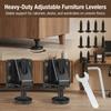 Adjustable Furniture Feet Leveling Pads for Cabinets Desks with Anti Slip Base