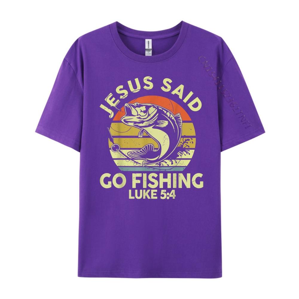Dad Jesus Christ Said Go Fishing Bass Christian Funny Graphic T Shirts 100 Cotton Meme Tshirt Tshirts