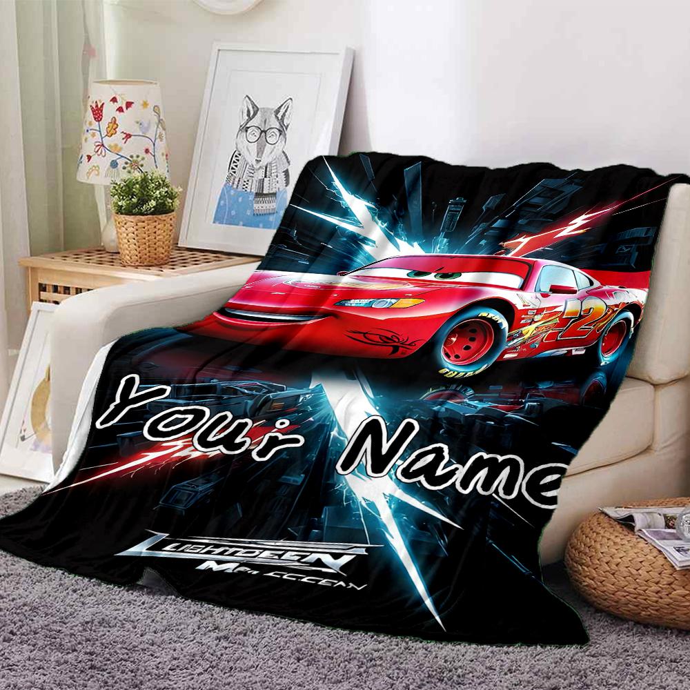 Custom Name McQueen's Race Day blanket for Couch & Bed, Plush Cozy Fuzzy Blanket Super Soft & Warm Blankets for Fall and Winter. 0908470