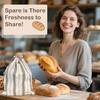 Premium Bread Bags for Homemade Loaves, XL Reble Linen with Plastic Lining, Equipped with Convenient Drawstring for Ultimate Freshness, BPA-Free,