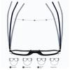 6 In 1 Spectacle Irregular Frame With 5 Pcs Clip On Sunglasses Magnetic Glasses Computer Optical