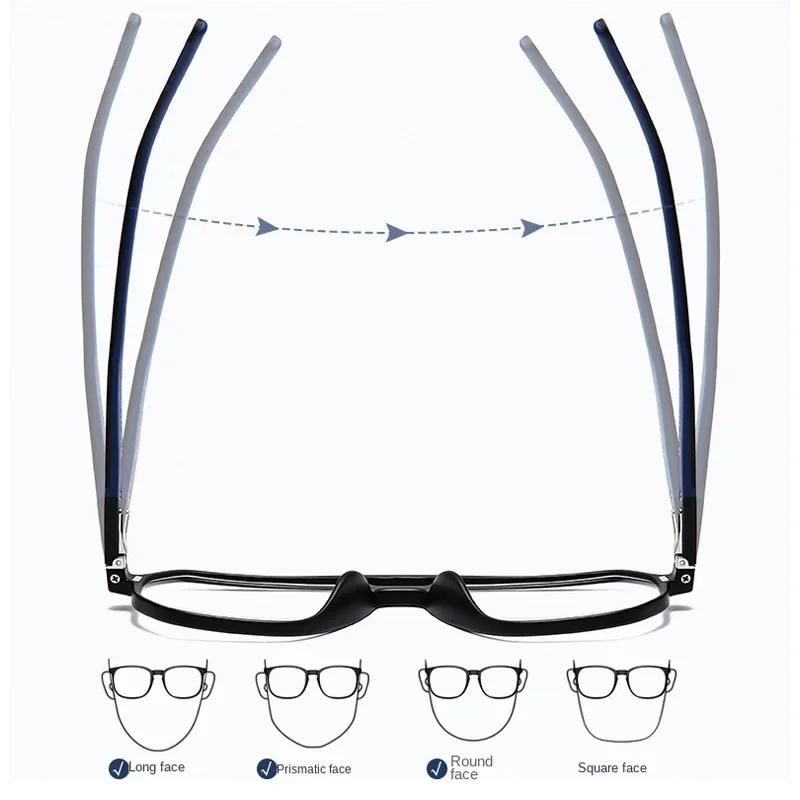 6 In 1 Spectacle Irregular Frame With 5 Pcs Clip On Sunglasses Magnetic Glasses Computer Optical