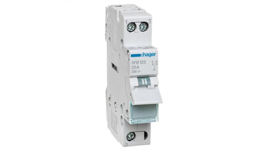 Modular Switch with Central Position OFF 1-0-2 1P 25A 230V SFB125