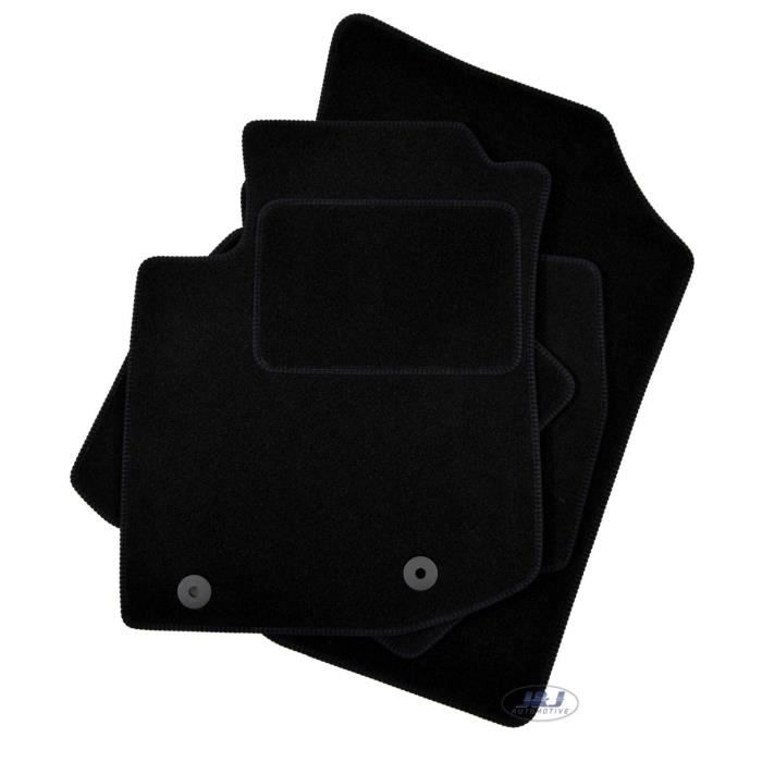 Tapis De Sol Noir Velours - J&J AUTOMOTIVE - Sur Mesure - Pour Peugeot C1 2 - Antidérapant - Imperméable