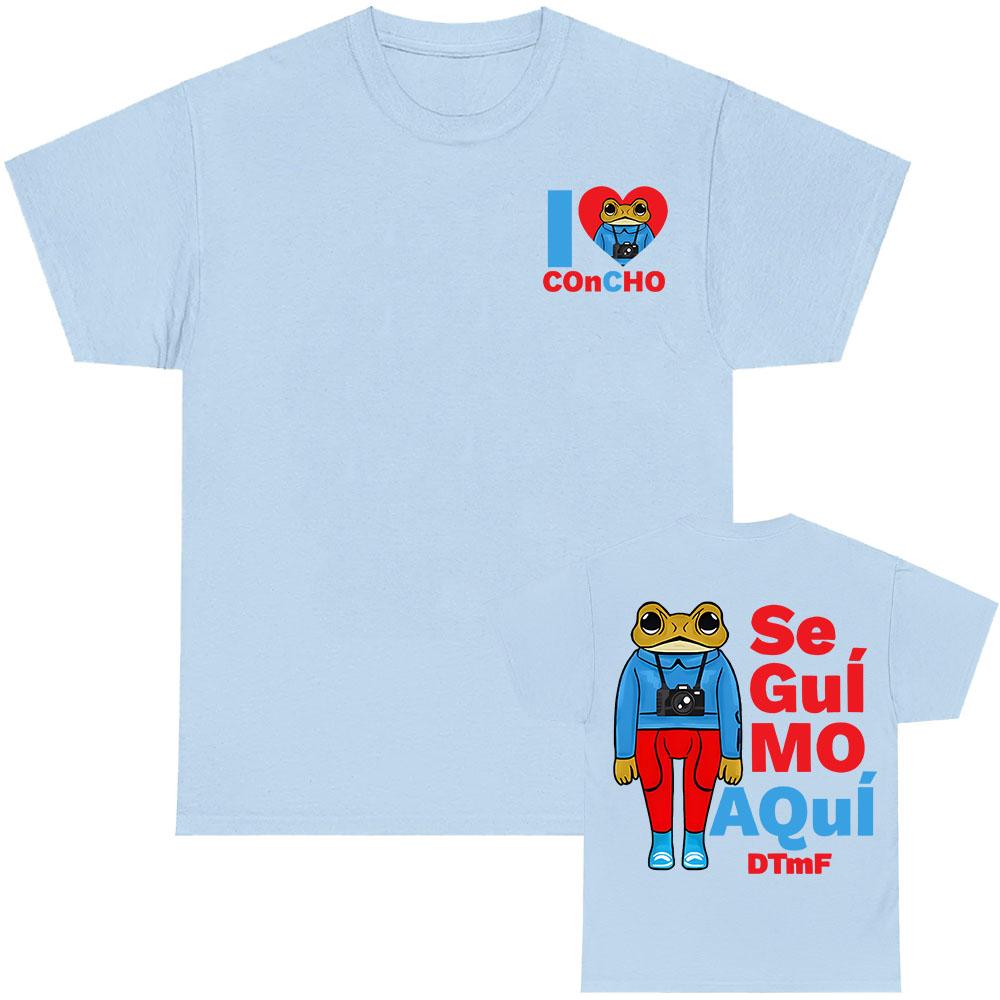 

I Love Concho Frog Tshirts Debí Tirar Más Fotos Bad Bunny T-shirt Se Guí Mo AQuí DTMF Tee-shirt Cotton High Quality Mens Tee Top L