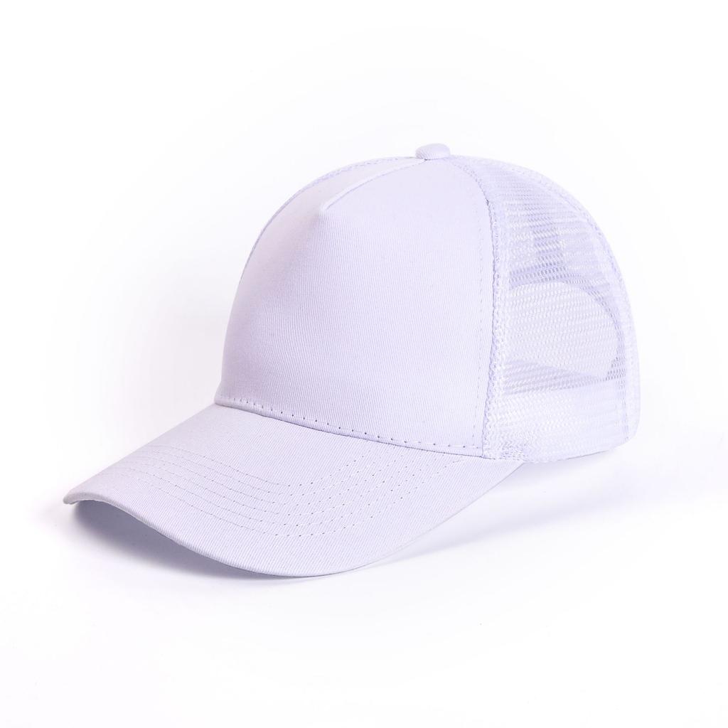 Blank 5 Pane Mesh Baseball Cap Mens And Women Curved Snapback Hats Summer Sunshade Sun Hat Simple Trucker Cap Gorras Casquette
