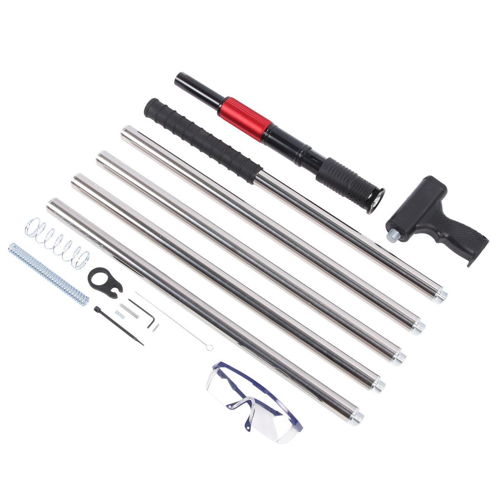 Set de pistol pentru cuie pentru beton, manual reglabil cu 4 viteze, dispozitiv portabil de fixare a ancorilor de perete din oțel