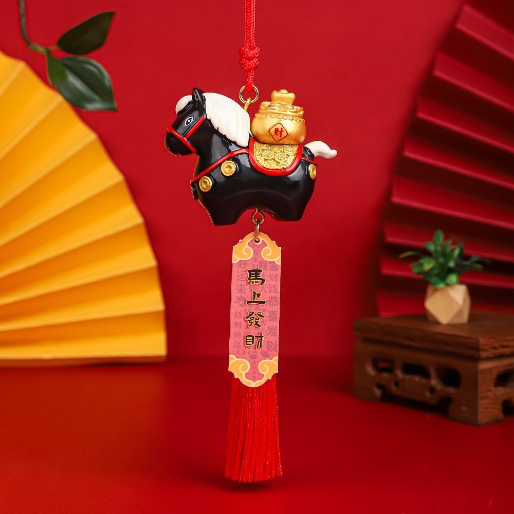 Tang Horse Spring Festival Car Hanging Pendant Zodiac Pony Figurine Car Ornament Festive Decor