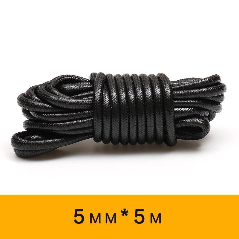 Black Thai oil wax rope round handmade leather dense wax rope woven jewelry pendant tied with flat rope DIY material