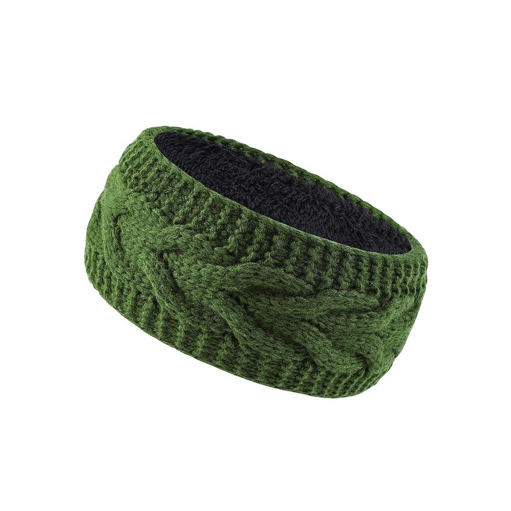 New Wool Knitted Wide-Brim Ear Protection Headband - Plush, Thickened, and Fashionable for Warmth and Comfort.