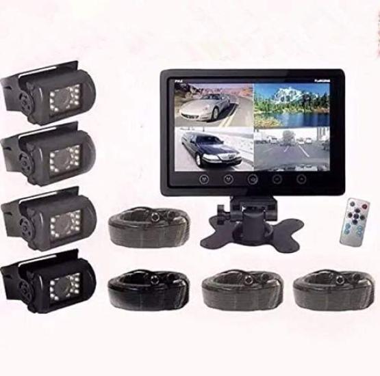 

Камера заднего вида, совместимая с монитором SHARP CCD камера заднего вида x 4 20 м кабель x для комплекта, 12/24 В, 9-дюймовый 4-экранный/2-экранный/полноэкранный 4-секционный + объектив,