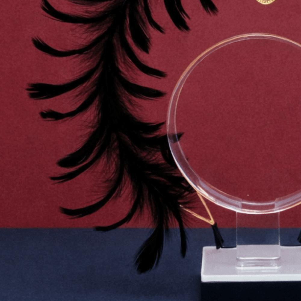 Ручна корона-обруч для волосся з пір'ям "Слава" Двошаровий обруч-крила Різдвяна вечірка