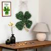 St. Patrick's Day Four-Leaf Clover Wreath: Lucky Green Decor for Doorways, Fireplaces, and Walls