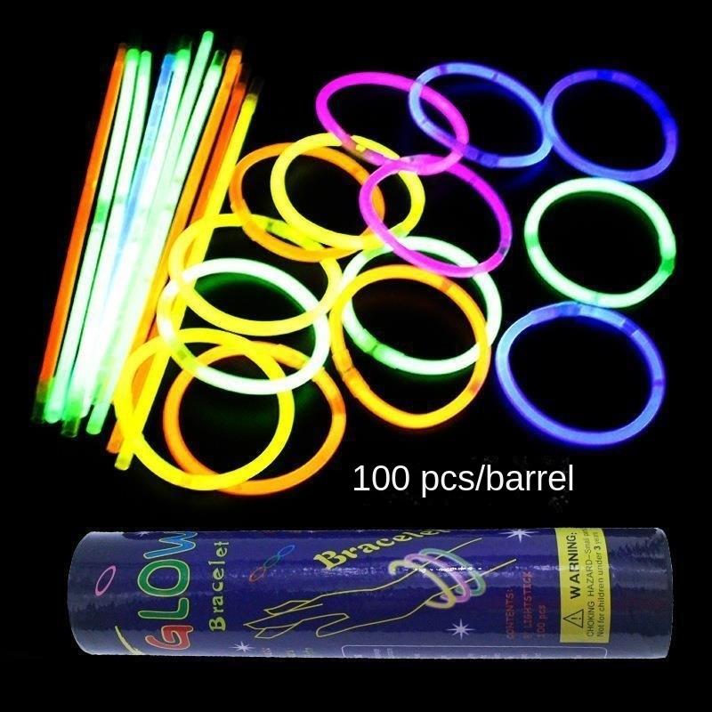 100 Stück 20 cm Knicklichter DIY Konzert Bühnenshow Fluoreszierendes Requisit Kreative Nachtleuchtarmbänder