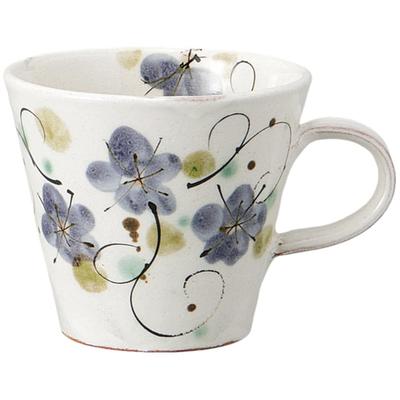 X X Glass Flower Pattern Microwave Mino Made In Japan Ale-net Mug, 11.5 9.3 8.2 Cm, 320cc, Mug, Ceramic, Safe, Ware,