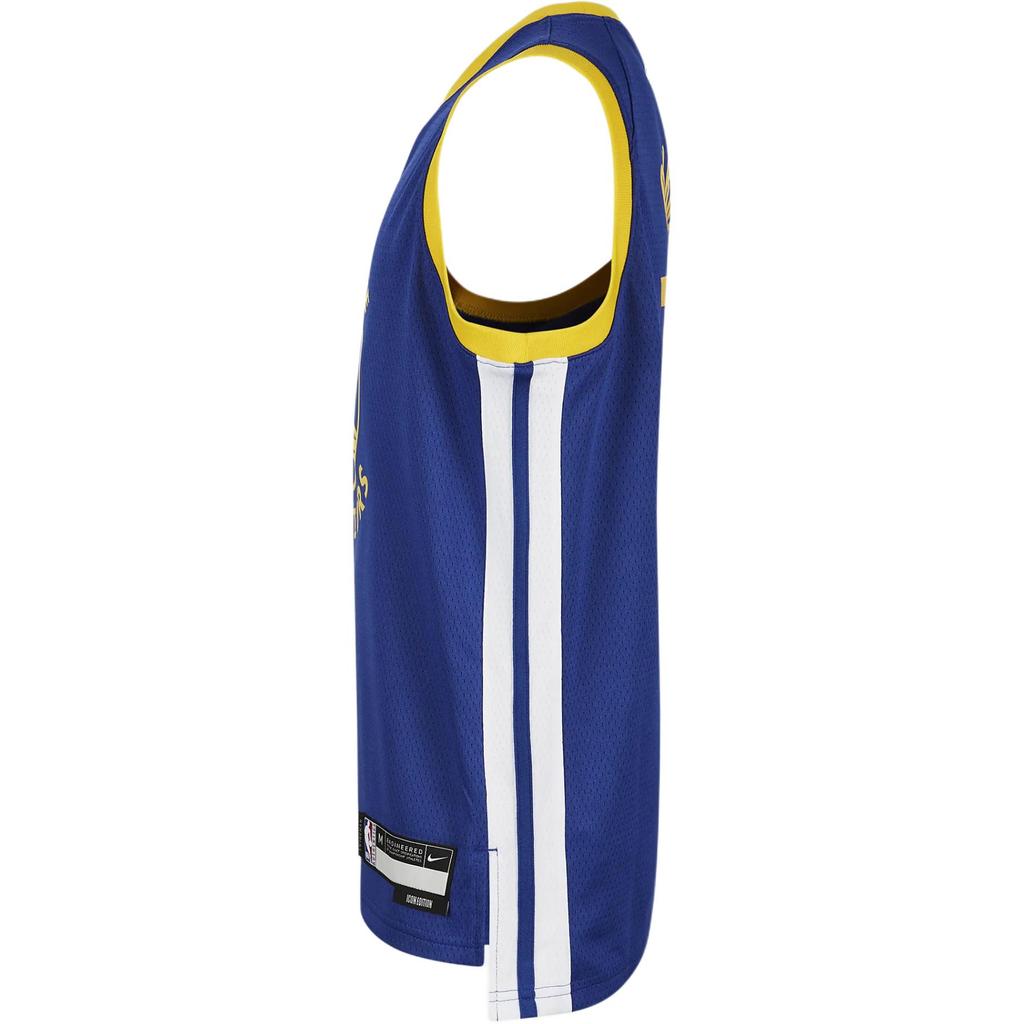 Nike Kids Basketball Jersey Season Golden State Warriors V-Neck Color Block Letter Number Sleeveless Quick Dry Kids Jerseys FZ0867-495