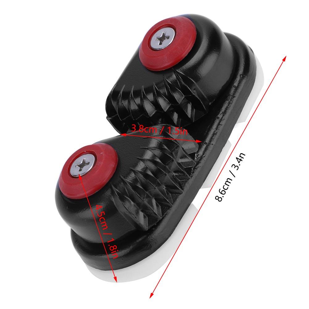 Durable Fast Entry Boat Sailing Sailboat Ball Bearing Rope Cam Cleat Black Accessory